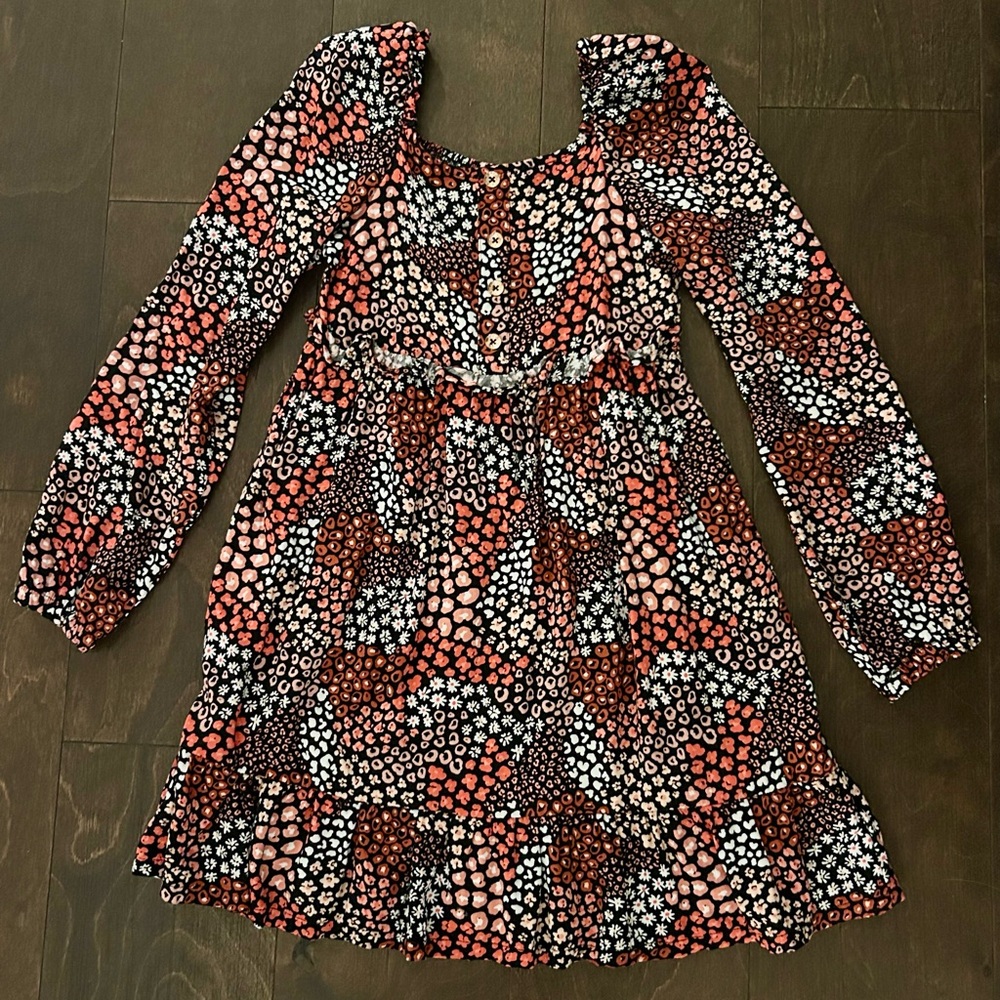 Vince Camuto Red and Black Kids Dress, Size 8